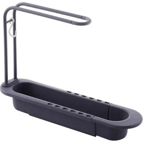 Support de rangement réglable étagère d'évier télescopique savon éponge égouttoir robinet panier porte-chiffon organisateur accessoires de cuisine B