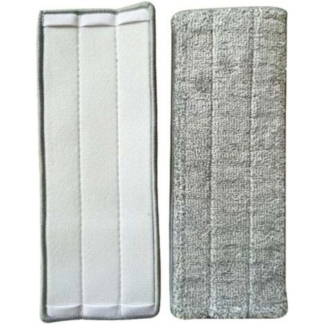 10pcs Serpillères pour Balai Lave-Sol Housse de Nettoyage de Rechange La Tête de Ménage de Vadrouille pour Balai Plat Lingettes de Nettoyage 33x12mm