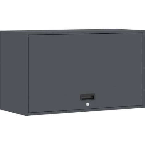 Wall Cabinet for Garage with Gas-lift Door Anthracite vidaXL