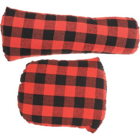 2pcs Coussin à Épingles Carré en Lin et Coton Rouge, Design Compact et Résistant à l'usure, pour Repassage à Domicile sur Chemises et Pantalons (1/5)