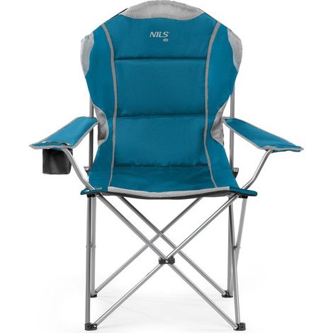Chaise de camping pliable NILS, chaise de pêche, turquoise d'extérieur (1/5)