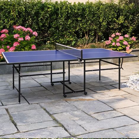 Table de ping-pong coloris bleu en bois 274 x 152,5 x 75,5 cm (1/5)