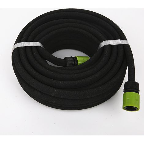 Tuyau arroseur goutte-à-goutte, tube poreux pour l'arrosage des massifs et des haies, noir (1/4)