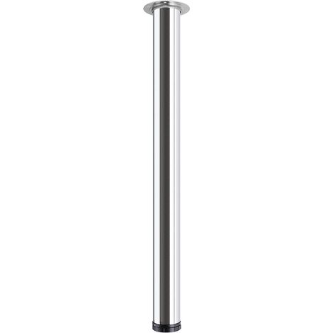 Legs TS001 Tischbein, 710R/60mm, Chrom Centrale Brico