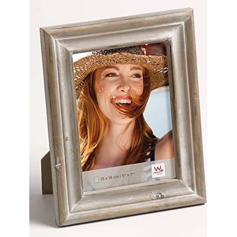 Walther Design QU318P Dijon, Portrait-Holzrahmen, braun, Bildformat 13 x 18 cm (1/2)