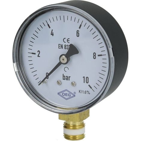 Manomètre R 1/4" radial 63 mm de 0 à 10 bars