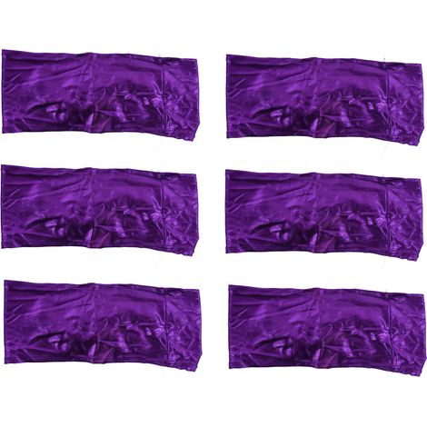 Set mit 10 lila elastischen Zierbändern für Hochzeitsstühle, Bankette und Empfänge. (1/5)