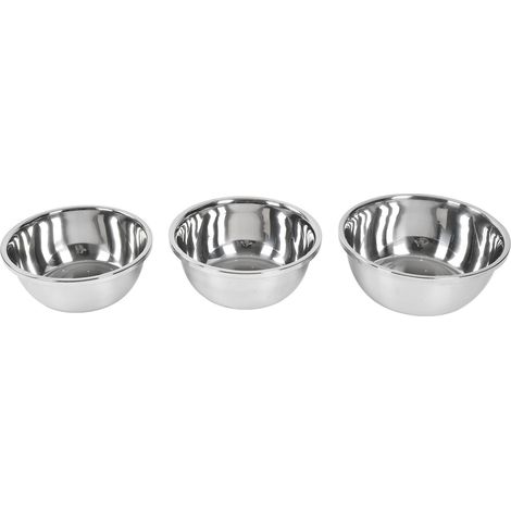 3-teiliges Rührschüssel-Set (26 cm, 28 cm, 30 cm) aus Edelstahl, dickwandig, Suppenschüssel, multifunktional (1/5)