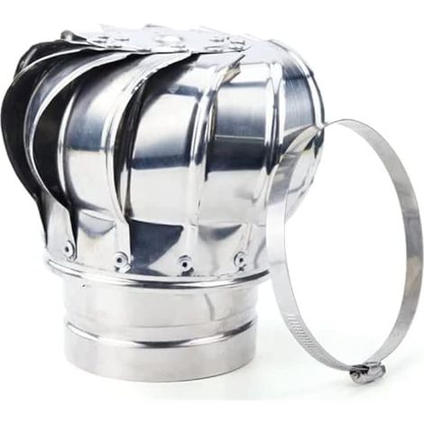 Ventilateur de toit non électrique en acier inoxydable 201, ventilateur de ventilation pour éoliennes (taille: 110 mm) (1/5)