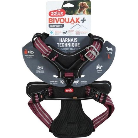 Zolux Bivouak Arnés rojo talla L para perro