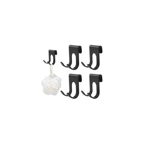 Juego de 4 ganchos para sujetar maquinillas de afeitar, soporte de aluminio para maquinilla de afeitar para ducha, gancho para toallas sin taladrar, ganchos adhesivos para organizar el baño y la cocin