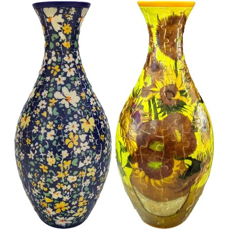 Vase Modèle Artistique 3D Vase Jardinière Puzzle Décoration Artisanale Arts Kit D'Assemblage Floral Artisanal Unique Modèle Pot Décoratif Décoration Maison Ornement Chambre Salon Bureau