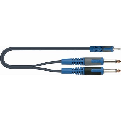 QUIK-LOK RKSA/140-2 cable de audio 2 m 3,5mm 2 x 6,35mm Negro, Azul, Gris (1/2)