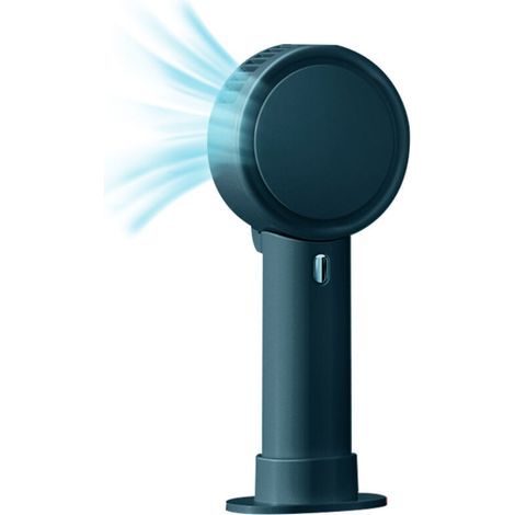Mini ventilador de mano, portátil, ideal para llevar a todas partes, perfecto para niñas y niños, para ir de compras o de excursión. Incluye correa de transporte y soporte desmontable. (1/4)