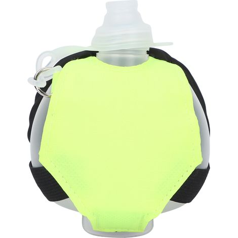 Gourde de sport portable à porter au poignet, mains libres, en silicone pour la course (Vert) (1/5)