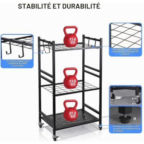 Organisateur d'outils de jardin à 35 emplacements 80 × 43 × 30 cm (1/3)