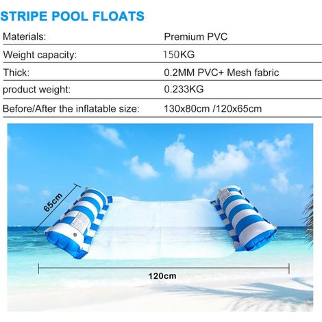 Lot de 2 Hamac pour Piscine, Matelas Gonflables pour Piscine, 4 en 1 Flottant de Inclinable Flotteur Hamac, Hamac d'eau, Bouées et Matelas Gonflables, Accessoires de Piscine Gonflables, l'été