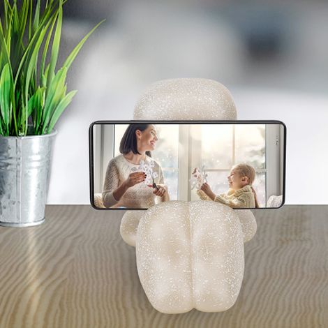 Veilleuse Moai Butt pour téléphone, support de téléphone, statue rétro Moai en pierre, veilleuse à couleur changeante beige (1/5)