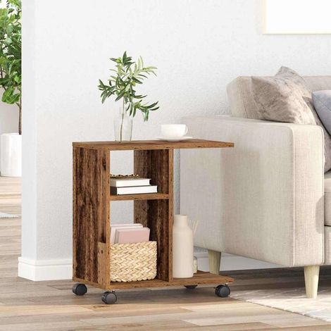 Beistelltisch mit Regal Altholz 50 x 30 x 55 cm Holzwerkstoff