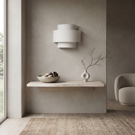 Aplique de Pared Blanco con Pantalla Doble  Serie AISHA (1/5)