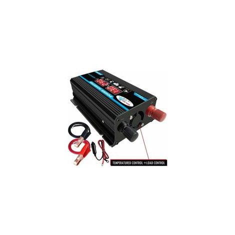 Convertisseur 12V 220V pur sinus 4000W – Onduleur à onde sinusoïdale pure – Télécommande et 2 prises AC pour camping-car et camion