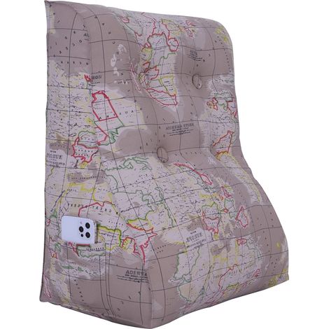 Cuscino da lettura versatile con motivo a mappa (1/5)