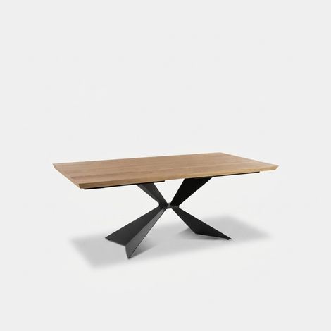 Taurus, Tavolo allungabile con top impiallacciato Rovere (90cm X 160/240cm H. 76cm) Made in Italy Duzzle (1/4)