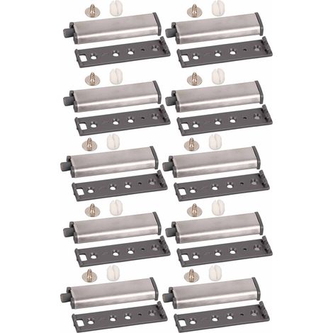 10 Stück magnetische Edelstahl-Druckriegel für Schranktüren, Küchenbeschläge (1/5)