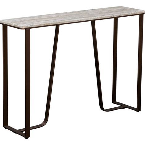 Mesa auxiliar rectangular Graphite, 32 x 120 cm, marrón - Atmosphera créateur d'intérieur (1/3)