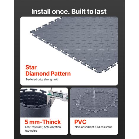 Dalles de Garage Emboîtables - Lot de 8 Revêtement de Sol Garage (1/5)