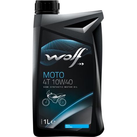 Wolf – Huile moteur moto 4 temps 10W40 1043808 – Bidon 1 litre – Protection optimale pour moteurs et transmissions – Durée de vie prolongée