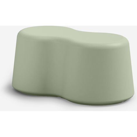 Panca 2 posti da giardino design in polietilene resistente Peanut - Verde