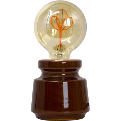 Lampe à poser design Nella céramique bronze et ampoule LED (1/3)