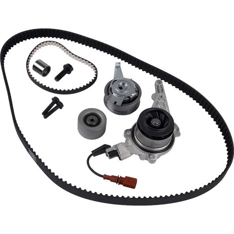 Kit de courroie de distribution, Caoutchouc synthétique durable, Ajustement spécifique au moteur, Compatible avec Audi A3 A4 A5 A6 A7, Performance optimisée pour l'efficacité, Conforme aux normes de q (1/5)