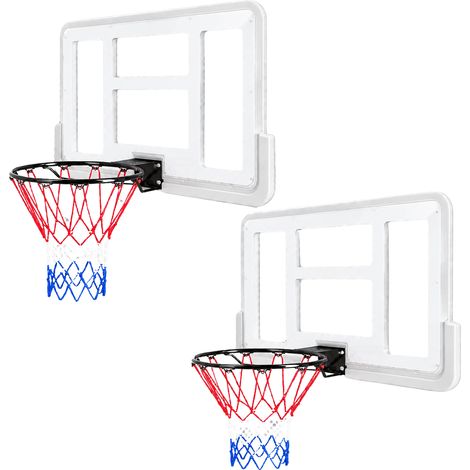 Basketball Rim for Outdoor Use, Durable Steel Hoop with Nylon Net 2-Pack (1/4)