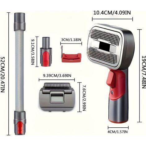 2-in-1 Hunde-Staubsaugerbürste, kompatibel mit Dyson Gen5 V15 V12 V11 V8 V7, ideal zum Entfernen von losen Haaren, Schuppen, Unterwolle und Knoten
