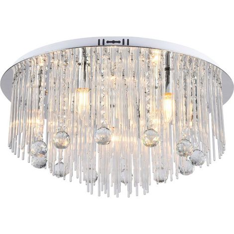 Lámpara de araña LED de cristal V-TAC con portalámparas E14x9 (máx. 40 W), 600 x 290 mm