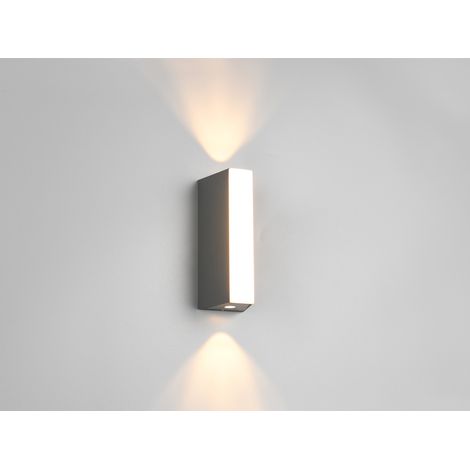 Kleine LED Außenwandleuchte MARNE Up and Down IP65, Höhe 16cm