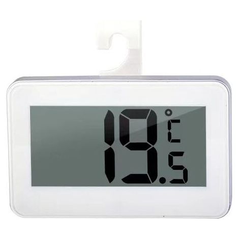 Mini-Digital-Kühlschrankthermometer, wasserdichtes Gefrierschrankthermometer mit Haken, gut lesbares LCD-Display, ideal für Zuhause und Büro (-20 bis 60 °C) Weiß (1/4)