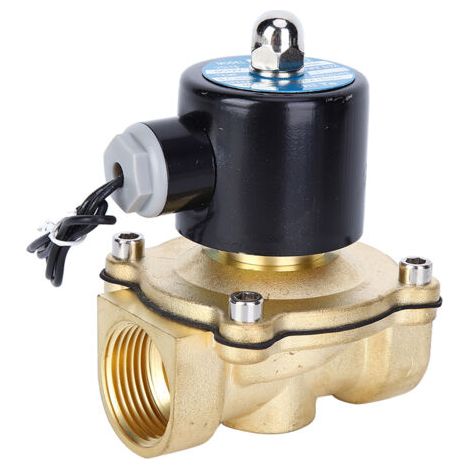 Électrovanne magnétique pneumatique normalement fermée, 2 voies, 2 positions, 1 pouce, en laiton, 12 V CC