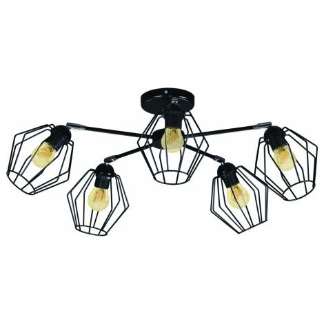 Lustre plafond métal BENET K-3771 Kaja noir 5xE27 IP20