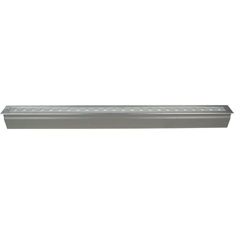 Encastré de sol extérieur ZEPH 5.2 24V rectangle inox 3000K 3676lm 24x1,5W - EUROPOLE - 55682