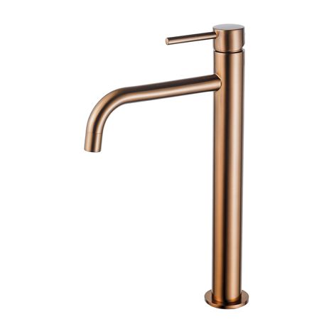 FugaFlow Eccelente Acces Slim Robinet de lavabo - 32cm - surélevé - apparent - Cuivre brossé PVD (Cuivre)