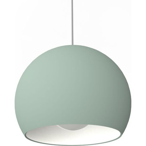 LUMICOM JOE Sospensione, 1X E27, max 42W, metallo, verde iceberg/bianco, D.25cm (1/4)