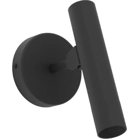 Lampe murale LED Almudaina Steel noir 1x5w 3000K L: 11 cm H: 20 cm avec interrupteur à bascule (1/3)