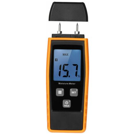 Taschen-Mini-Feuchtigkeitsmesser, Feuchtigkeitsmesser, Holz, LCD, Holzfeuchtigkeit, Feuchtigkeitsdetektor, Tester für Holz, Trockenbau, Gipskarton, Ziegel, Beton, Mörtel (1/5)
