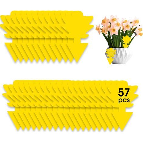 57 Pièges à Insectes, Anti Moucherons Interieur, lutte antiparasitaire sans insecticide, stickers jaunes, piège à mouches ultra-efficace, piège à mouches des fruits pour
