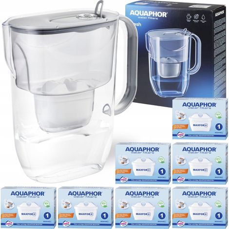 Caraffa filtrante per acque grigie Aquaphor Fresh da 3,2 litri con 7 cartucce Maxfor+ (1/5)