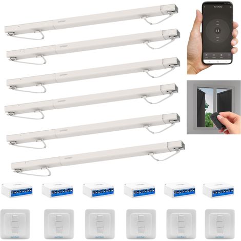Lote de 6 motores conectados para persianas abatibles Avidsen Home Open W + 6 interruptores con cable (1/5)