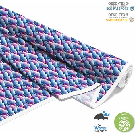 TISSUS DÉCORATIFS D'EXTÉRIEUR OXFORD - motif nuages bleu-violet (1/5)